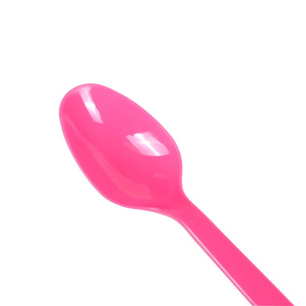 [1,000 ct] PS Plastic Heavy Weight Tea Spoons, Pink - Image 5