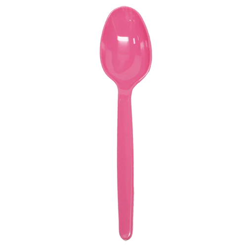 [1,000 ct] PS Plastic Heavy Weight Tea Spoons, Pink - Image 7