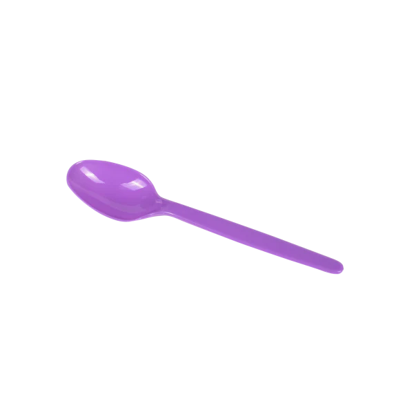 [1,000 ct] PS Plastic Heavy Weight Tea Spoons, Purple - Image 2