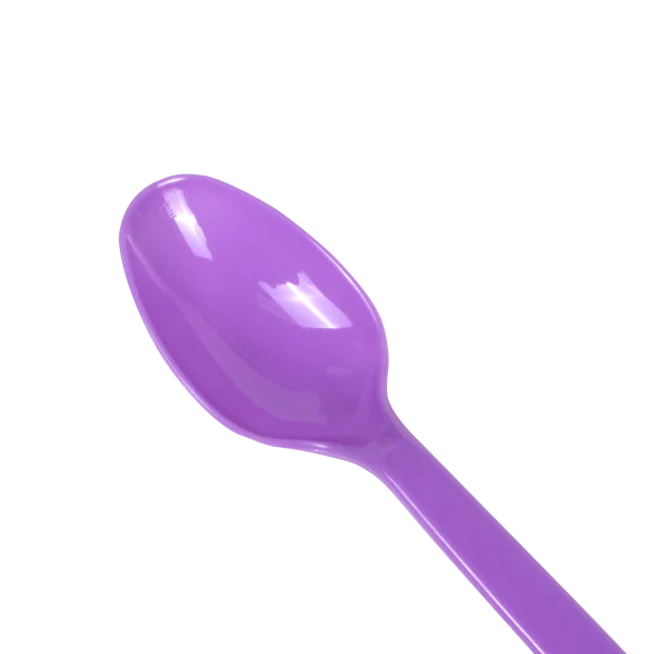 [1,000 ct] PS Plastic Heavy Weight Tea Spoons, Purple - Image 5