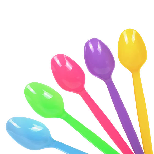 [1,000 ct] PS Plastic Heavy Weight Tea Spoons, Rainbow - Image 5