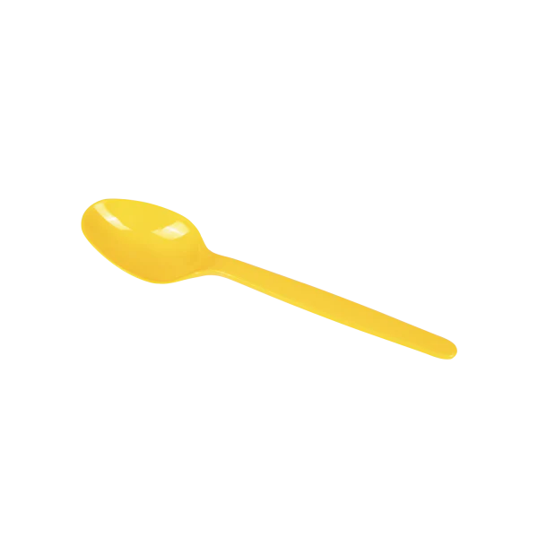 [1,000 ct] PS Plastic Heavy Weight Tea Spoons, Yellow - Image 2