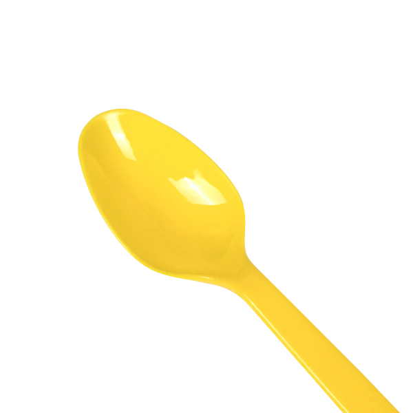 [1,000 ct] PS Plastic Heavy Weight Tea Spoons, Yellow - Image 5