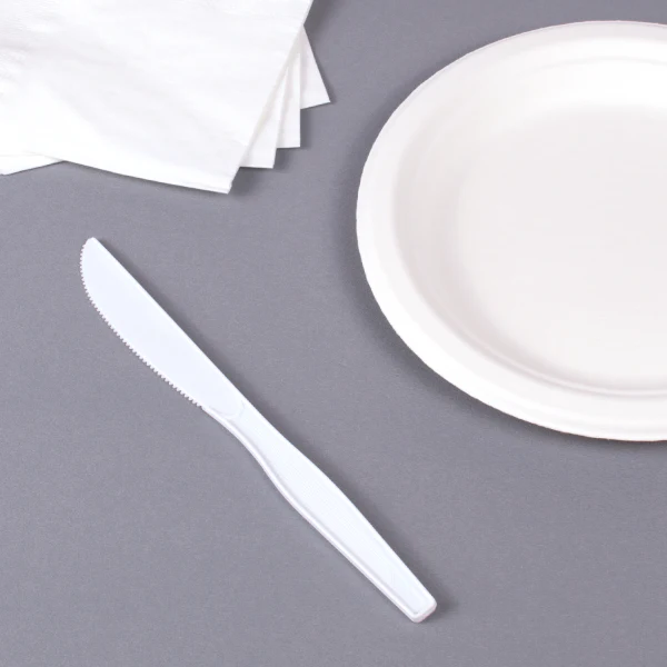 [1,000 ct] PS Plastic Medium-Heavy Weight Knives Bulk Box, White - Image 4