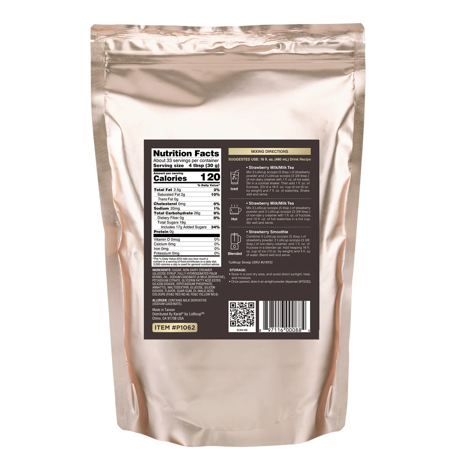 Strawberry Powder - Bag (2.2 lbs) - Image 6