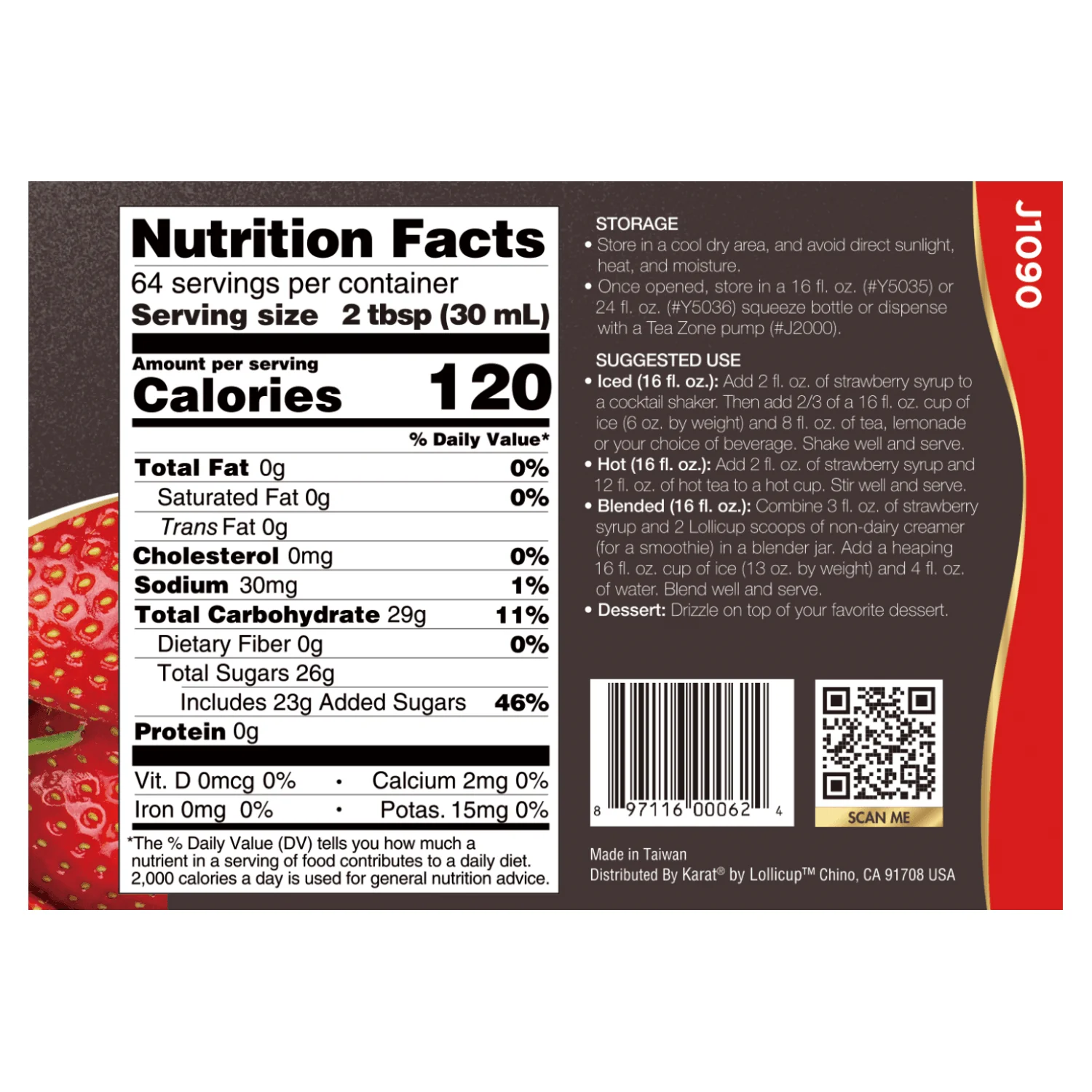 Strawberry Syrup, 64oz - Image 5