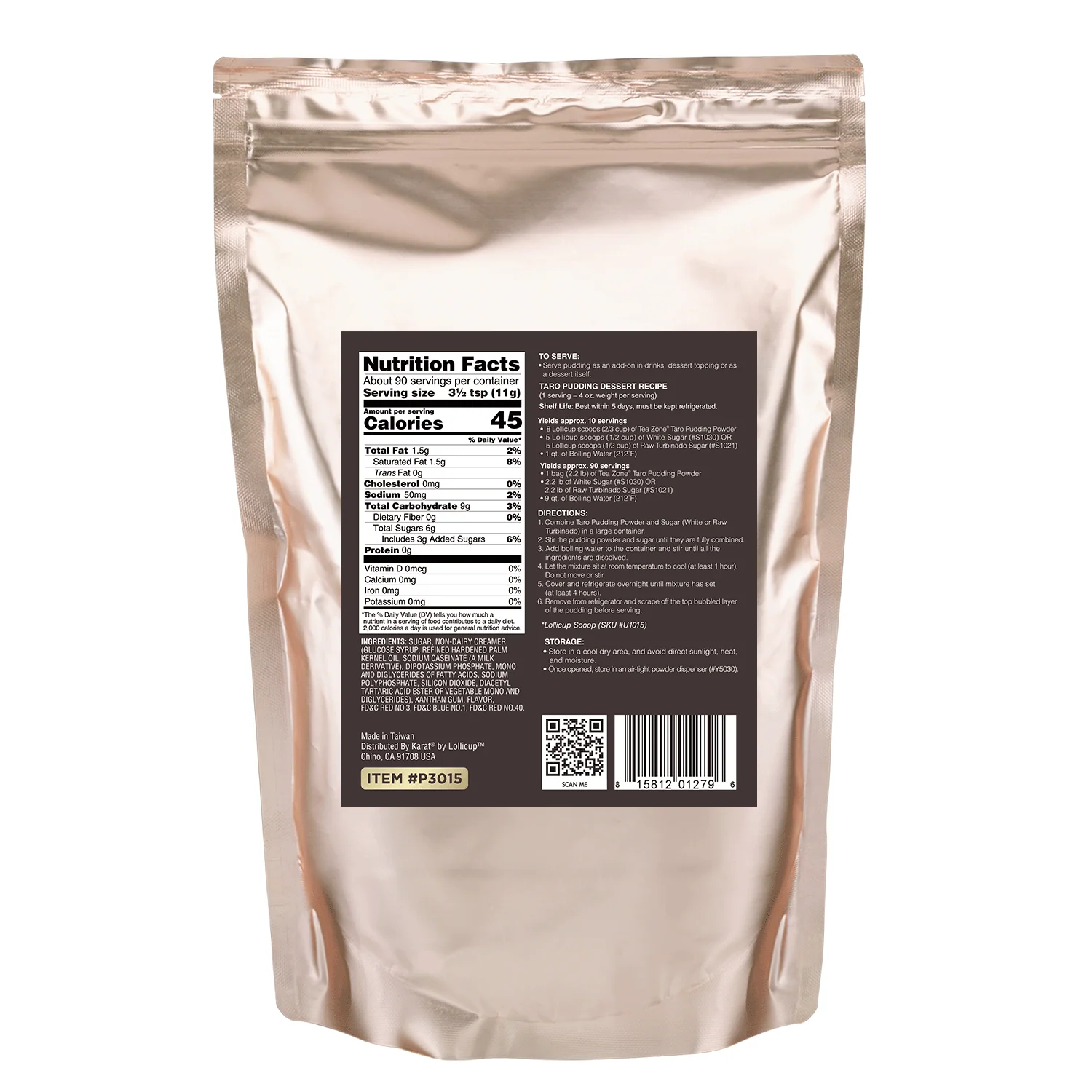 Taro Pudding Mix Powder - Bag (2.2 lbs) - Image 4