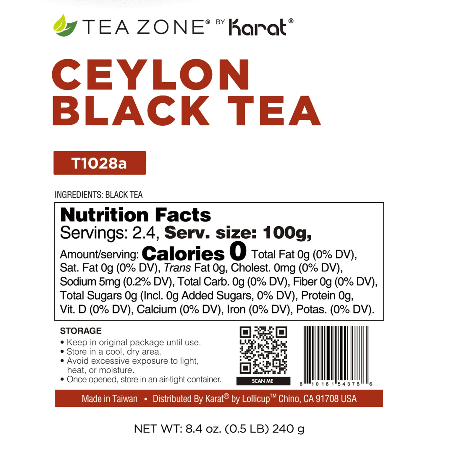 Tea Zone Ceylon Black Tea Leaves - Bag (8.4 oz) - Image 3