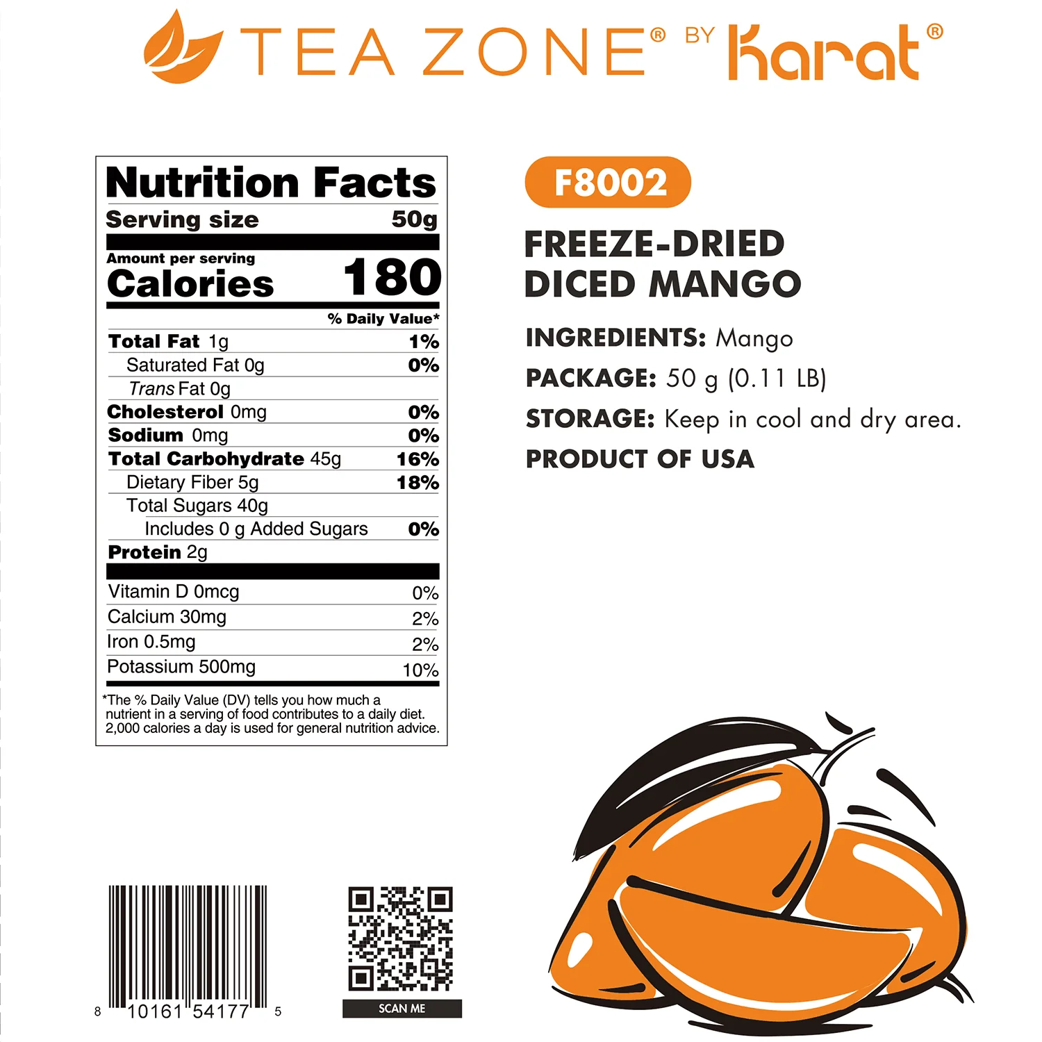 Tea Zone Freeze-Dried Mango, Diced - Bag - Image 7