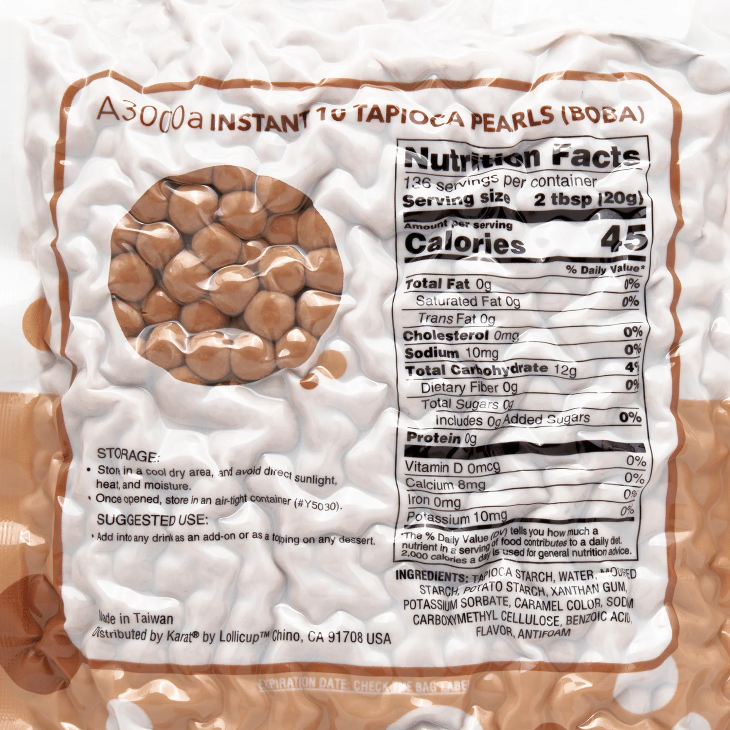 Instant 10 Tapioca Pearls (Boba) - Bag (6 lb) - Image 9