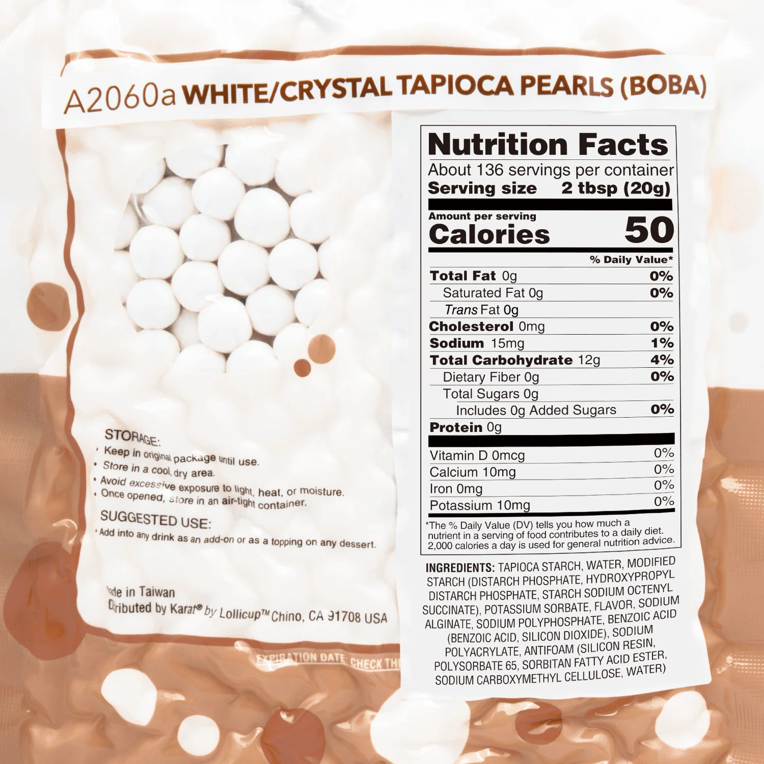 White Tapioca Pearls (Boba) - Bag (6 lb) - Image 8