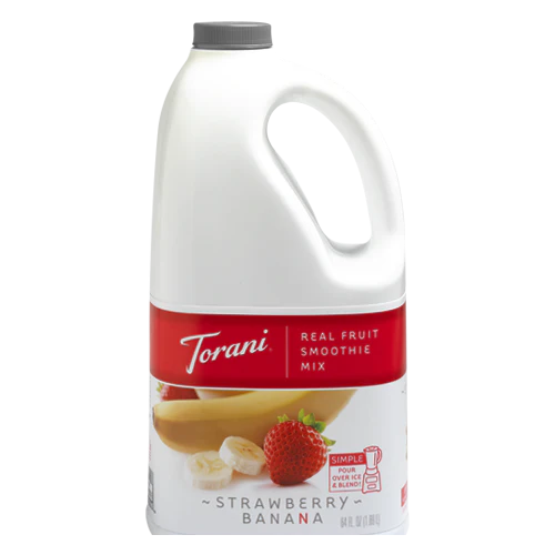 Torani Strawberry Banana Real Fruit Smoothie Mix - Bottle (64oz)