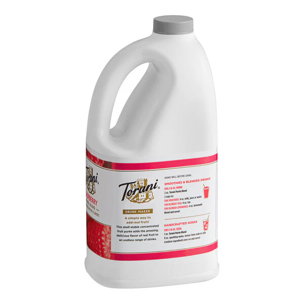 Torani Strawberry Puree Blend - Bottle (64oz) - Image 2