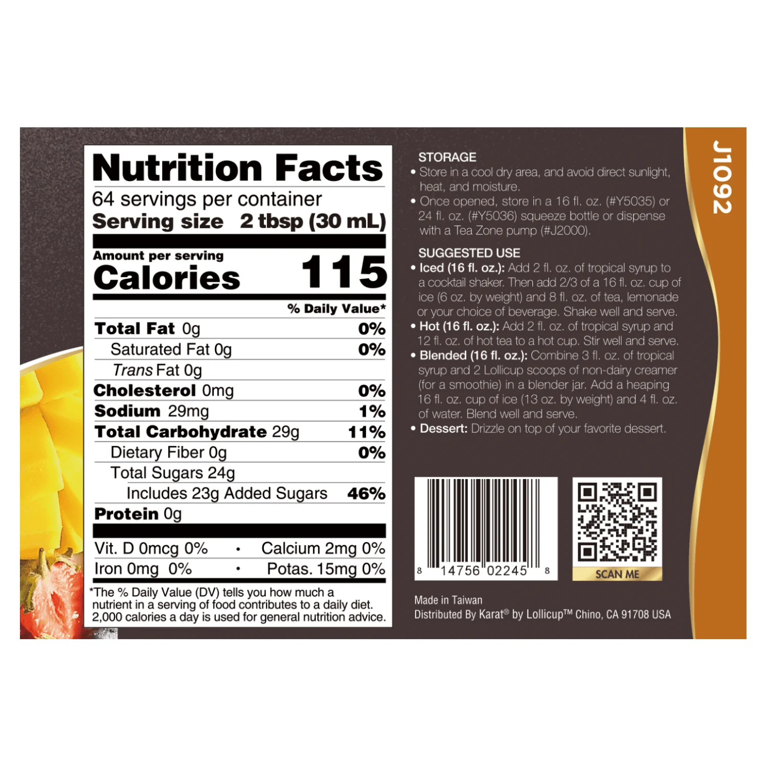 Tropical Syrup - Bottle (64oz) - Image 5