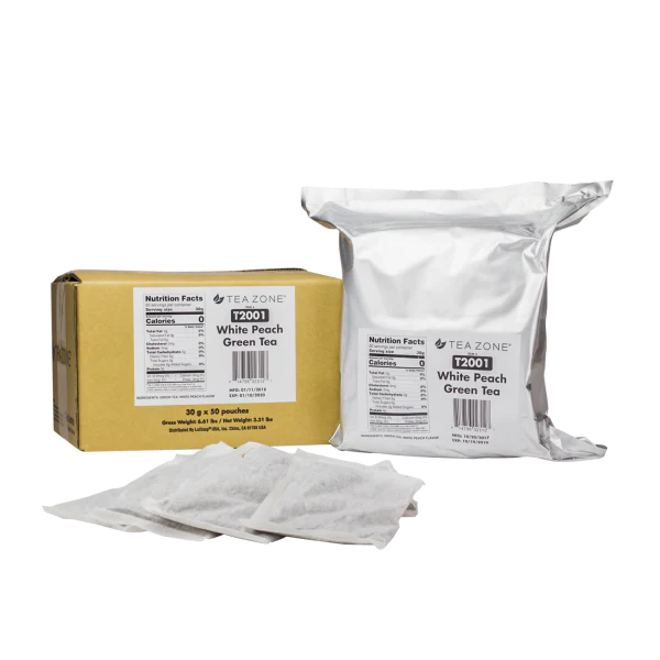 White Peach Green Tea - Case of 50 bags